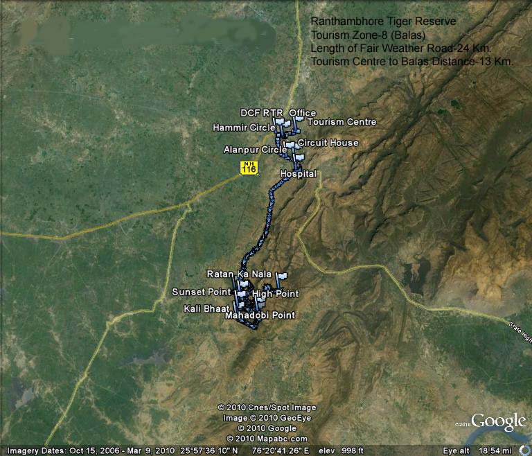 Zone VIII safari route map